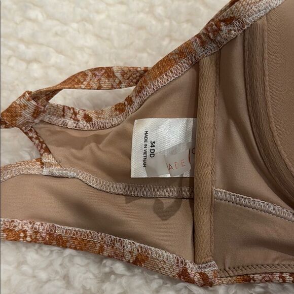 Brown Snake Print Bikini Top - Picture 3 of 6